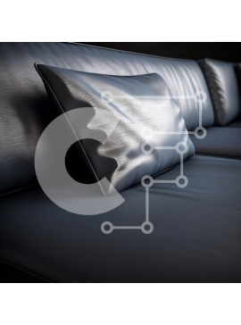 Intra Συλλεκτικό Ξύλινο Παζλ Plywood  4mm - Μοντέρνος Μαύρος Δερμάτινος Καναπές με Διακοσμητικό Μαξιλάρι Σε Ξύλινο Κουτί - Διαστάσεις Puzzle: 10x10 cm – 25 κομμάτια