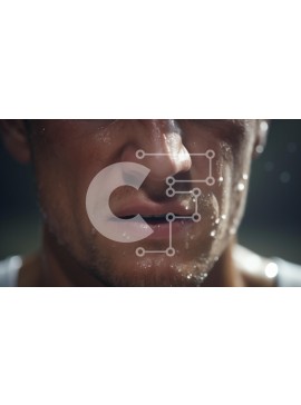 Intra Συλλεκτικό Ξύλινο Παζλ Plywood  4mm - Κοντινό πλάνο του προσώπου ενός αθλητή με τον ιδρώτα Σε Ξύλινο Κουτί - Διαστάσεις Puzzle: 10x10 cm – 25 κομμάτια