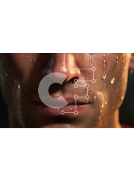 Intra Συλλεκτικό Ξύλινο Παζλ Plywood  4mm - Κοντινό πλάνο του προσώπου ενός άνδρα με τον ιδρώτα Σε Ξύλινο Κουτί - Διαστάσεις Puzzle: 10x10 cm – 25 κομμάτια