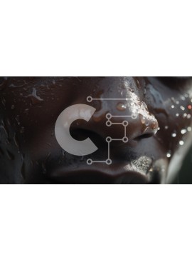 Σετ των 2 Intra Συλλεκτικό Ξύλινο Παζλ Plywood  4mm - Κοντινό πλάνο ενός ανθρώπινου προσώπου με σταγονίδια νερού Σε Ξύλινο Κουτί - Διαστάσεις: 10x10 cm – 25 κομμάτια