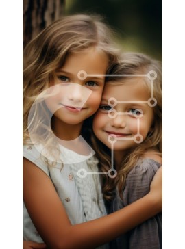 Intra Συλλεκτικό Ξύλινο Παζλ Plywood  4mm - Δύο νεαρά κορίτσια μοιράζονται μια χαρούμενη στιγμή Σε Ξύλινο Κουτί - Διαστάσεις Puzzle: 10x10 cm – 25 κομμάτια