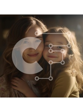 Intra Συλλεκτικό Ξύλινο Παζλ Plywood  4mm - Μια συγκινητική στιγμή ανάμεσα σε μια μητέρα και μια κόρη Σε Ξύλινο Κουτί - Διαστάσεις Puzzle: 10x10 cm – 25 κομμάτια