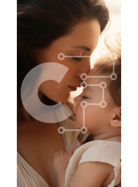 Intra Συλλεκτικό Ξύλινο Παζλ Plywood  4mm - Μάνα και παιδί αγκαλιά Σε Ξύλινο Κουτί - Διαστάσεις Puzzle: 10x10 cm – 25 κομμάτια