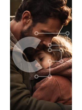 Intra Συλλεκτικό Ξύλινο Παζλ Plywood  4mm - Μια Αγκαλιά Αγάπη μεταξύ Γονέα και Παιδιού Σε Ξύλινο Κουτί - Διαστάσεις Puzzle: 10x10 cm – 25 κομμάτια