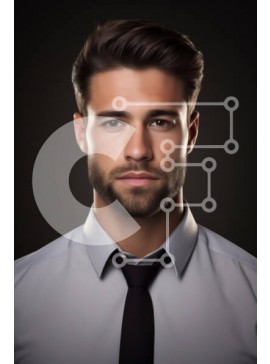 Intra Συλλεκτικό Ξύλινο Παζλ Plywood  4mm - Πορτρέτο ενός νεαρού άνδρα με επίσημη ενδυμασία Σε Ξύλινο Κουτί - Διαστάσεις Puzzle: 10x10 cm – 25 κομμάτια