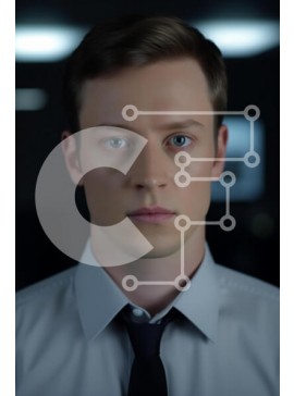 Intra Συλλεκτικό Ξύλινο Παζλ Plywood  4mm - Σοβαρός νεαρός άνδρας με επαγγελματική ενδυμασία Σε Ξύλινο Κουτί - Διαστάσεις Puzzle: 10x10 cm – 25 κομμάτια