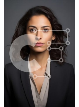 Intra Συλλεκτικό Ξύλινο Παζλ Plywood  4mm - Επαγγελματική γυναίκα πορτρέτο Σε Ξύλινο Κουτί - Διαστάσεις Puzzle: 10x10 cm – 25 κομμάτια