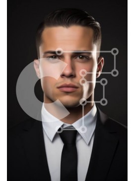 Intra Συλλεκτικό Ξύλινο Παζλ Plywood  4mm - Σοβαρός νεαρός άνδρας με επίσημη ενδυμασία Σε Ξύλινο Κουτί - Διαστάσεις Puzzle: 10x10 cm – 25 κομμάτια