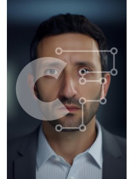 Intra Συλλεκτικό Ξύλινο Παζλ Plywood  4mm - Πορτρέτο σοβαρού επιχειρηματία Σε Ξύλινο Κουτί - Διαστάσεις Puzzle: 10x10 cm – 25 κομμάτια