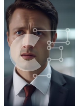 Intra Συλλεκτικό Ξύλινο Παζλ Plywood  4mm - Στοχαστικός επιχειρηματίας σε μοντέρνο περιβάλλον γραφείου Σε Ξύλινο Κουτί - Διαστάσεις Puzzle: 10x10 cm – 25 κομμάτια