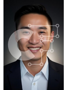 Intra Συλλεκτικό Ξύλινο Παζλ Plywood  4mm - Χαμογελαστός άνδρας με επαγγελματική ενδυμασία Σε Ξύλινο Κουτί - Διαστάσεις Puzzle: 10x10 cm – 25 κομμάτια