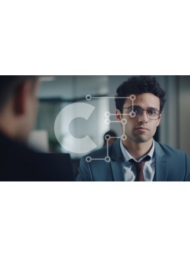 Intra Συλλεκτικό Ξύλινο Παζλ Plywood  4mm - Σοβαρός νεαρός άνδρας σε μια επαγγελματική συνάντηση Σε Ξύλινο Κουτί - Διαστάσεις Puzzle: 10x10 cm – 25 κομμάτια