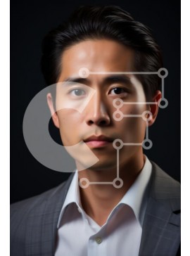 Intra Συλλεκτικό Ξύλινο Παζλ Plywood  4mm - Πορτρέτο ενός νεαρού επαγγελματία Σε Ξύλινο Κουτί - Διαστάσεις Puzzle: 10x10 cm – 25 κομμάτια