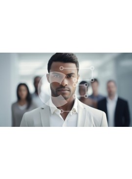 Intra Συλλεκτικό Ξύλινο Παζλ Plywood  4mm - Βέβαιος επιχειρηματίας σε επαγγελματικό περιβάλλον Σε Ξύλινο Κουτί - Διαστάσεις Puzzle: 10x10 cm – 25 κομμάτια