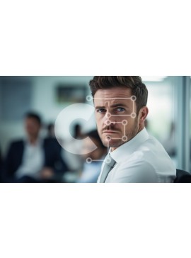 Intra Συλλεκτικό Ξύλινο Παζλ Plywood  4mm - Επικεντρωμένος άνθρωπος σε επιχειρηματικό περιβάλλον Σε Ξύλινο Κουτί - Διαστάσεις Puzzle: 10x10 cm – 25 κομμάτια