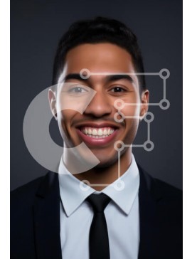 Intra Συλλεκτικό Ξύλινο Παζλ Plywood  4mm - Χαμογελαστός νεαρός άνδρας με επίσημη ενδυμασία Σε Ξύλινο Κουτί - Διαστάσεις Puzzle: 10x10 cm – 25 κομμάτια