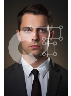 Intra Συλλεκτικό Ξύλινο Παζλ Plywood  4mm - Επίσημο πορτρέτο ενός νεαρού άνδρα με κοστούμι Σε Ξύλινο Κουτί - Διαστάσεις Puzzle: 10x10 cm – 25 κομμάτια