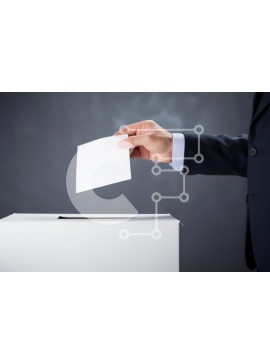 Intra Συλλεκτικό Ξύλινο Παζλ Plywood  4mm - Ρίχνοντας ένα ψηφοδέλτιο σε μια κάλπη Σε Ξύλινο Κουτί - Διαστάσεις Puzzle: 10x10 cm – 25 κομμάτια