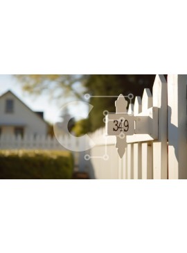 Intra Συλλεκτικό Ξύλινο Παζλ Plywood  4mm - Προαστιακός φράχτης με σπίτι στο φόντο Σε Ξύλινο Κουτί - Διαστάσεις Puzzle: 10x10 cm – 25 κομμάτια