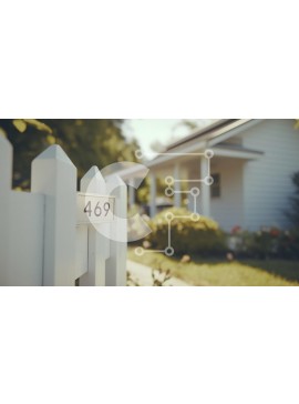 Intra Συλλεκτικό Ξύλινο Παζλ Plywood  4mm - Καλαίσθητο σπίτι με φράχτη Σε Ξύλινο Κουτί - Διαστάσεις Puzzle: 10x10 cm – 25 κομμάτια