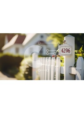 Intra Συλλεκτικό Ξύλινο Παζλ Plywood  4mm - Καλαίσθητο Σπίτι με Φράχτη και Νούμερο 4296 Σε Ξύλινο Κουτί - Διαστάσεις Puzzle: 10x10 cm – 25 κομμάτια