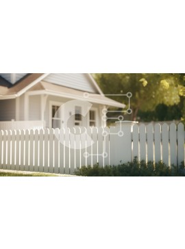 Intra Συλλεκτικό Ξύλινο Παζλ Plywood  4mm - Καλαίσθητο σπίτι με φράχτη και πράσινο Σε Ξύλινο Κουτί - Διαστάσεις Puzzle: 10x10 cm – 25 κομμάτια