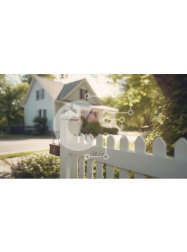 Intra Συλλεκτικό Ξύλινο Παζλ Plywood  4mm - Καλαίσθητη Κατοικία με Φράχτη Σε Ξύλινο Κουτί - Διαστάσεις Puzzle: 10x10 cm – 25 κομμάτια