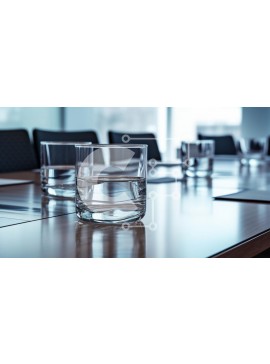 Intra Συλλεκτικό Ξύλινο Παζλ Plywood  4mm - Αίθουσα συνεδριάσεων με ποτήρια νερού στο τραπέζι Σε Ξύλινο Κουτί - Διαστάσεις Puzzle: 10x10 cm – 25 κομμάτια