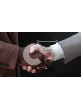 Intra Συλλεκτικό Ξύλινο Παζλ Plywood  4mm - Χειραψία μεταξύ δύο επαγγελματιών με επαγγελματική ενδυμασία Σε Ξύλινο Κουτί - Διαστάσεις Puzzle: 10x10 cm – 25 κομμάτια