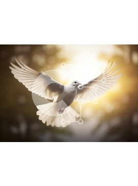 Σετ των 2 Intra Συλλεκτικό Ξύλινο Παζλ Plywood  4mm - Λευκό Περιστέρι σε πτήση Σε Ξύλινο Κουτί - Διαστάσεις: 10x10 cm – 25 κομμάτια