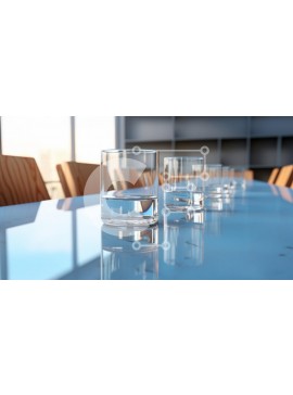 Intra Συλλεκτικό Ξύλινο Παζλ Plywood  4mm - Τραπέζι συνεδρίων με ποτήρια Σε Ξύλινο Κουτί - Διαστάσεις Puzzle: 10x10 cm – 25 κομμάτια