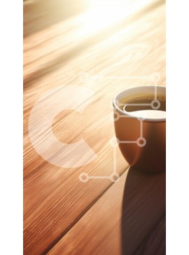 Intra Συλλεκτικό Ξύλινο Παζλ Plywood  4mm - Φλιτζάνι καφέ σε ξύλινο τραπέζι Σε Ξύλινο Κουτί - Διαστάσεις: 10x10 cm – 25 κομμάτια