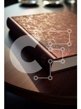 Intra Συλλεκτικό Ξύλινο Παζλ Plywood  4mm - Κομψό δερμάτινο βιβλίο σε ξύλινο τραπέζι Σε Ξύλινο Κουτί - Διαστάσεις: 10x10 cm – 25 κομμάτια