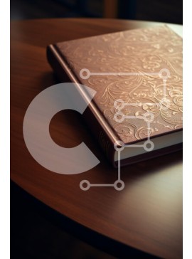 Intra Συλλεκτικό Ξύλινο Παζλ Plywood  4mm - Κομψό δερματόδετο βιβλίο σε ξύλινο τραπέζι Σε Ξύλινο Κουτί - Διαστάσεις Puzzle: 10x10 cm – 25 κομμάτια