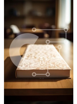 Intra Συλλεκτικό Ξύλινο Παζλ Plywood  4mm - Διακοσμητικό βιβλίο σε ξύλινο τραπέζι σε άνετο εσωτερικό Σε Ξύλινο Κουτί - Διαστάσεις Puzzle: 10x10 cm – 25 κομμάτια