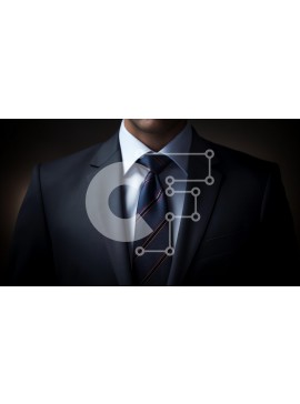 Intra Συλλεκτικό Ξύλινο Παζλ Plywood  4mm - Κομψό κοστούμι με ριγέ γραβάτα Σε Ξύλινο Κουτί - Διαστάσεις Puzzle: 10x10 cm – 25 κομμάτια