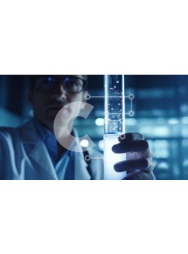 Intra Συλλεκτικό Ξύλινο Παζλ Plywood  4mm - Επιστήμονας που κρατά δοκιμαστικό σωλήνα στο εργαστήριο Σε Ξύλινο Κουτί - Διαστάσεις Puzzle: 10x10 cm – 25 κομμάτια