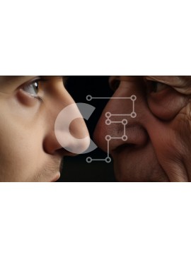 Intra Συλλεκτικό Ξύλινο Παζλ Plywood  4mm - Αντιπαράθεση γενεών Σε Ξύλινο Κουτί - Διαστάσεις Puzzle: 10x10 cm – 25 κομμάτια