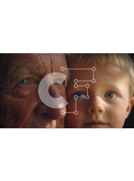 Intra Συλλεκτικό Ξύλινο Παζλ Plywood  4mm - Σύνδεση γενιάς: Παππούς και εγγόνι Σε Ξύλινο Κουτί - Διαστάσεις Puzzle: 10x10 cm – 25 κομμάτια