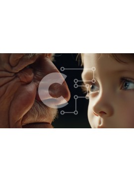 Intra Συλλεκτικό Ξύλινο Παζλ Plywood  4mm - Η οικεία στιγμή μεταξύ των γενεών Σε Ξύλινο Κουτί - Διαστάσεις Puzzle: 10x10 cm – 25 κομμάτια