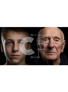 Intra Συλλεκτικό Ξύλινο Παζλ Plywood  4mm - Αντίθεση νεότητας και ηλικίας Σε Ξύλινο Κουτί - Διαστάσεις Puzzle: 10x10 cm – 25 κομμάτια