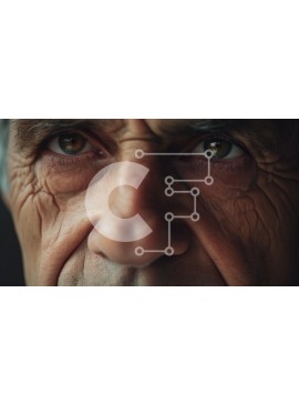 Intra Συλλεκτικό Ξύλινο Παζλ Plywood  4mm - Πορτρέτο ενός ηλικιωμένου άνδρα από κοντά Σε Ξύλινο Κουτί - Διαστάσεις Puzzle: 10x10 cm – 25 κομμάτια