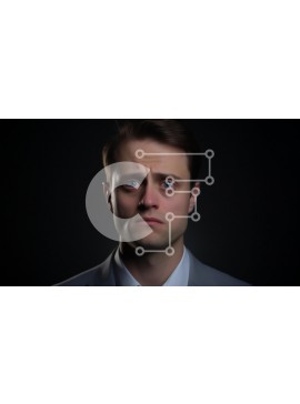 Intra Συλλεκτικό Ξύλινο Παζλ Plywood  4mm - Ζοφερός νεαρός άνδρας με γκρι κοστούμι Σε Ξύλινο Κουτί - Διαστάσεις Puzzle: 10x10 cm – 25 κομμάτια