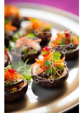 Σετ των 2 Intra Συλλεκτικό Ξύλινο Παζλ Plywood  4mm - Μανιτάρια γεμιστά με πολύχρωμες επικαλύψεις Σε Ξύλινο Κουτί - Διαστάσεις: 10x10 cm – 25 κομμάτια