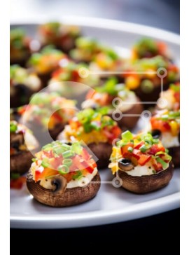 Σετ των 2 Intra Συλλεκτικό Ξύλινο Παζλ Plywood  4mm - Πιατέλα με μανιτάρια γεμιστά Σε Ξύλινο Κουτί - Διαστάσεις: 10x10 cm – 25 κομμάτια