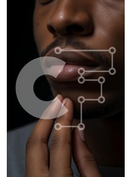 Intra Συλλεκτικό Ξύλινο Παζλ Plywood  4mm - Στοχαστικός άνθρωπος που αγγίζει το πηγούνι Σε Ξύλινο Κουτί - Διαστάσεις Puzzle: 10x10 cm – 25 κομμάτια