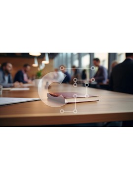 Intra Συλλεκτικό Ξύλινο Παζλ Plywood  4mm - Αίθουσα συνεδριάσεων με σημειωματάριο και συμμετέχοντες Σε Ξύλινο Κουτί - Διαστάσεις Puzzle: 10x10 cm – 25 κομμάτια