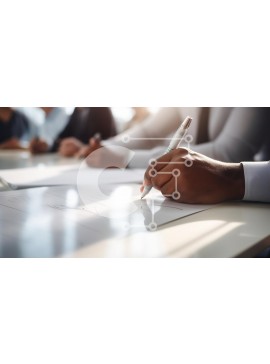 Intra Συλλεκτικό Ξύλινο Παζλ Plywood  4mm - Υπογραφή εγγράφων σε μια επαγγελματική συνάντηση Σε Ξύλινο Κουτί - Διαστάσεις Puzzle: 10x10 cm – 25 κομμάτια