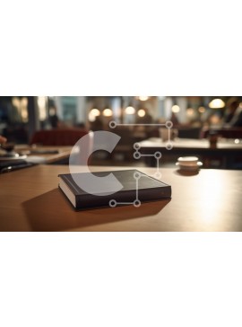 Intra Συλλεκτικό Ξύλινο Παζλ Plywood  4mm - Κλειστό βιβλίο σε ξύλινο τραπέζι στο Cozy Cafe Σε Ξύλινο Κουτί - Διαστάσεις Puzzle: 10x10 cm – 25 κομμάτια