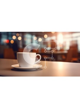 Σετ των 2 Intra Συλλεκτικό Ξύλινο Παζλ Plywood  4mm - Φλιτζάνι καφέ σε ένα ζεστό καφέ Σε Ξύλινο Κουτί - Διαστάσεις: 10x10 cm – 25 κομμάτια